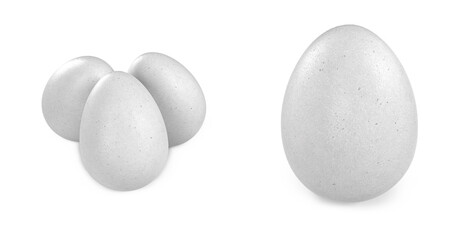 white eggs isolated on white background