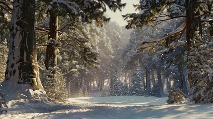 snow forest snowy