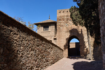 Fototapeta na wymiar Alcazaba Castle in Malaga, Costa del Sol, Spain