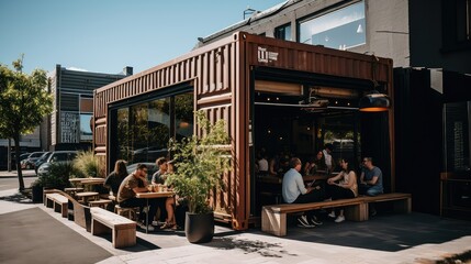 Naklejka premium home street cottage building