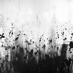 Monochromatic grunge background with a mix of black and white paint splatters.