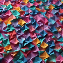 Colored abstraction in origami style
