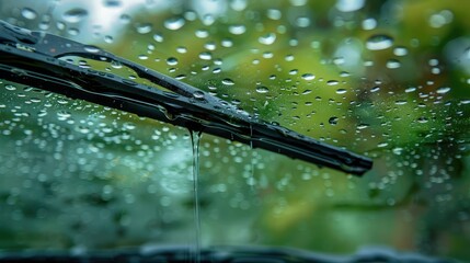 visibility windshield wiper rain - obrazy, fototapety, plakaty
