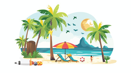 Fototapeta na wymiar Summer vacations design vector illustration eps10 gr