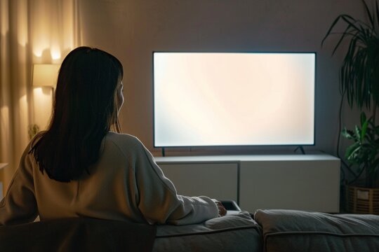 Woman watching Television