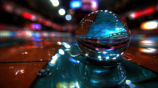 Swimming pools with clean water and separated paths, where swimmers compete in speed and enduranc