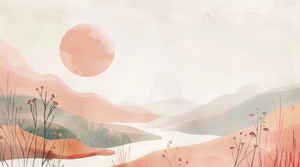 Minimalist invitation template with copy space