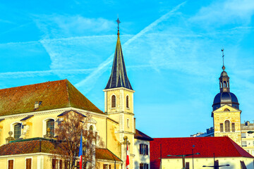 Altstadt von Annecy (Haute-Savoie, Auvergne-Rhône-Alpes) Frankreich - obrazy, fototapety, plakaty