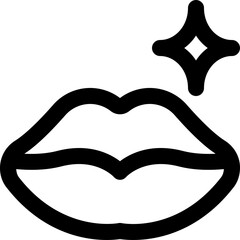 lips icon. vector line icon for your website, mobile, presentation, and logo design.