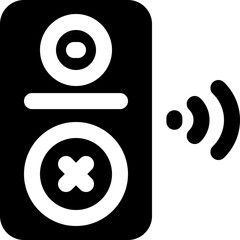 wireless speaker icon. vector glyph icon for your website, mobile, presentation, and logo design.