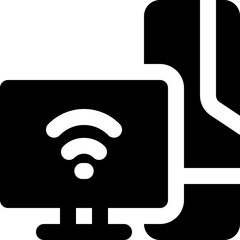 computer icon. vector glyph icon for your website, mobile, presentation, and logo design.