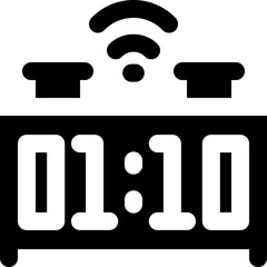 digital clock icon. vector glyph icon for your website, mobile, presentation, and logo design.
