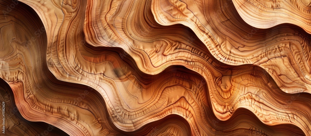 Poster detailed close-up of a wooden surface showcasing its intricate texture and patterns.