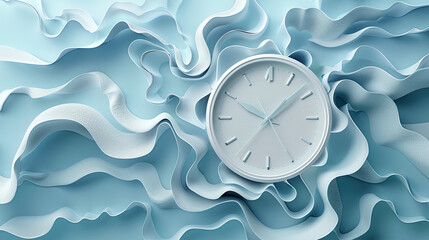clock and time in universe , smoke cloud ice blue background showing universe is a vast clockwork mechanism, with time as its intricate gears	
