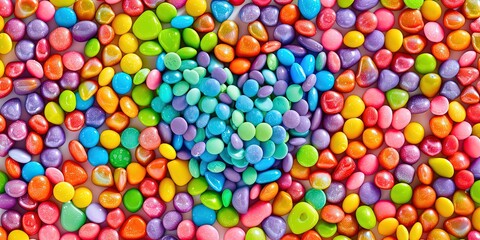 Fototapeta na wymiar Multicolored confetti, sweet, background, candies, heart, wallpaper.