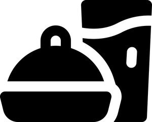 meal icon. vector glyph icon for your website, mobile, presentation, and logo design.
