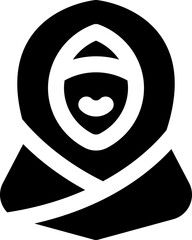 muslimah icon. vector glyph icon for your website, mobile, presentation, and logo design.