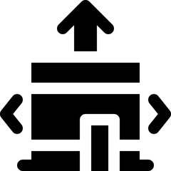 qibla icon. vector glyph icon for your website, mobile, presentation, and logo design.