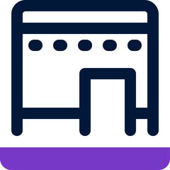 kaaba icon. vector dual tone icon for your website, mobile, presentation, and logo design.