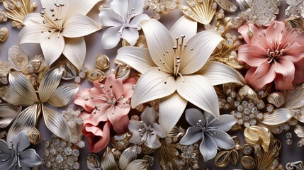 beauty floral jewelry background