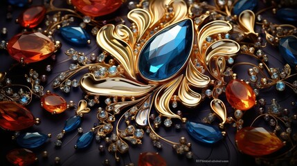 gemstones design jewelry background