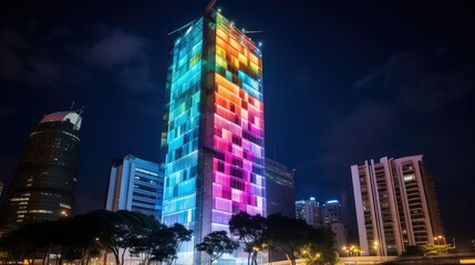 Obraz premium construction structure skyscraper building