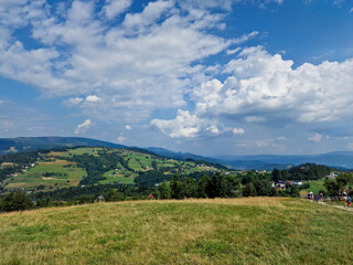 mountain landscape village Koniakow Poland