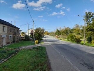 Carretera de Vilalba a Meira en A Ponte de Outeiro, Galicia