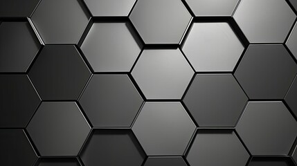 geometric gray hexagon background - obrazy, fototapety, plakaty