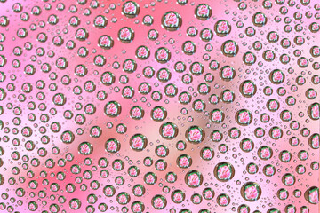 Bloemen en in druppels - achtergrond