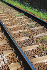 Naklejka premium railroad tracks in the countryside