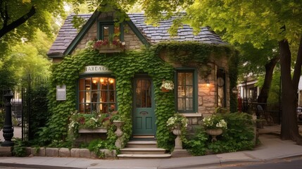 Fototapeta premium architecture street cottage building
