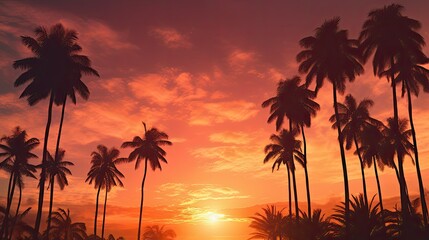 Fototapeta na wymiar paradise palm nature background