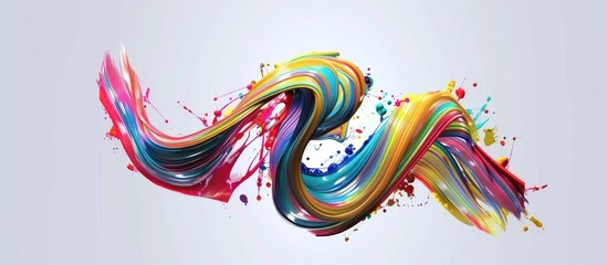 paint splash, splatter, colorful curl, artistic spiral, vivid hieroglyph