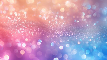 Defocused abstract background, colored pastel glitter, waves of lights