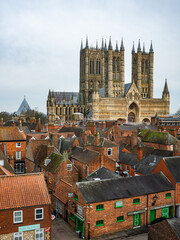 Tourists walking along the busy streets of the city of Lincoln. City Life Editorial The Hustle And...