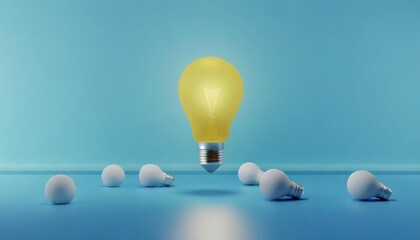Bulb and knowledge concept