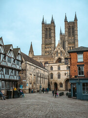 Tourists walking along the busy streets of the city of Lincoln. City Life Editorial The Hustle And...