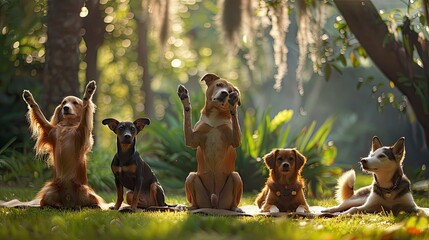 meditation yoga dogs