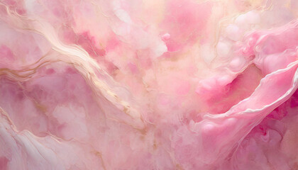 Fototapeta premium Bright pink painting background. Abstract art with liquid fluid grunge texture. Marble pattern.