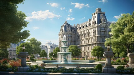 Obraz premium high city apartment building