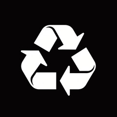 símbolo blanco del reciclaje