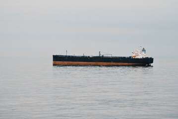 Crude Oil Carrier Tanker At Anchor Making No Way Through The Water © I am from Mykolayiv