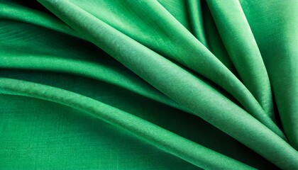 green fabric with large folds abstract background