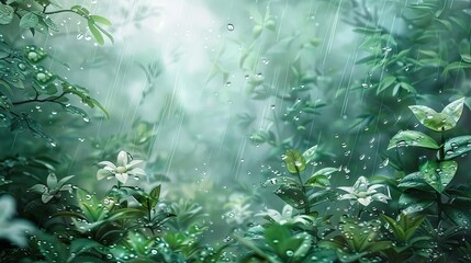 nature plants rain
