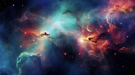 Foto op Canvas cosmos space blurred lights © vectorwin