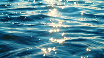 Shimmering water surface texture with sunlight reflections - obrazy, fototapety, plakaty