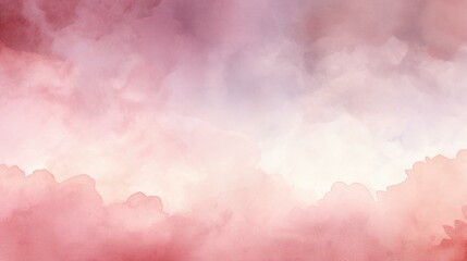 Obraz premium Watercolor background with and purple clouds. Generative AI.