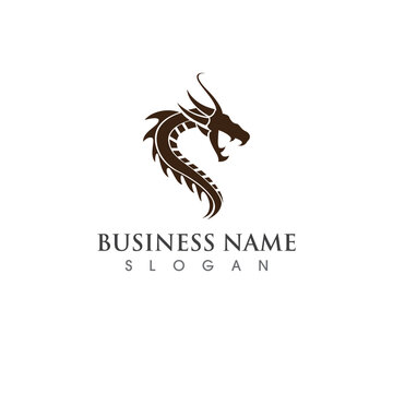 Dragon logo and symbol vector image