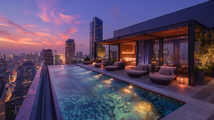 Rooftop Pool With City View